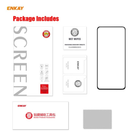 Защитное стекло ENKAY Hat-prince Full Glue на Xiaomi Mi 10T - черное