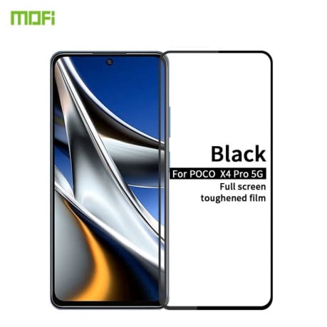 Захисне скло MOFI 9H 3D Full Screen на Xiaomi Poco X4 Pro 5G - чорне