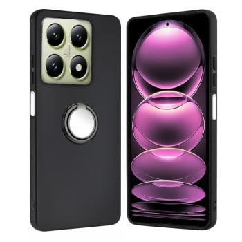 Противоударный чехол Matte with Ring Holder для Xiaomi 14T Pro - черный