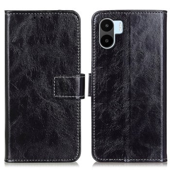 Чехол-книжка Magnetic Retro Crazy Horse Texture на Xiaomi Redmi A1/A2 - черный