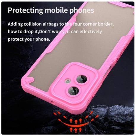 Протиударний чохол Armor Glaze PC Hybrid для Motorola Moto G55 5G - рожевий