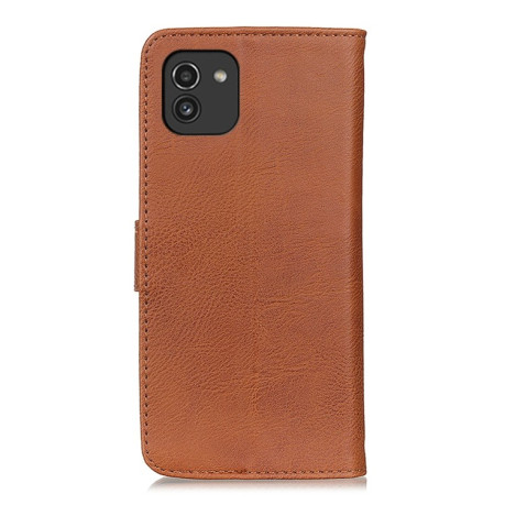 Чохол-книжка Cowhide Texture Samsung Galaxy A03/A04E - коричневий