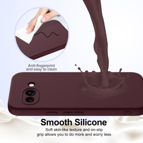 Силиконовый чехол Shockproof Silicone Magsafe для Google Pixel 9a - коричневый
