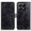 Чехол-книжка Magnetic Retro Crazy Horse Texture на Xiaomi 14T Pro - черный