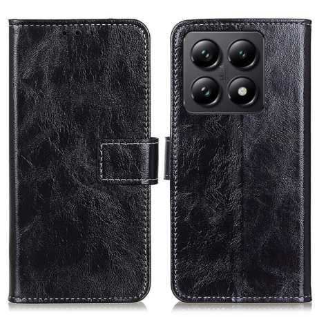 Чохол-книжка Magnetic Retro Crazy Horse Texture на Xiaomi 14T - чорний