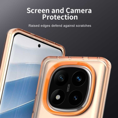 Протиударний чохол Candy Series для Xiaomi Redmi Note 14 Pro 5G/Poco X7 - помаранчевий