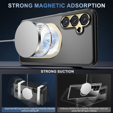 Протиударний чохол Heat Dissipation Aromatherapy MagSafe Holder для Samsung Galaxy S24 FE 5G - золотий