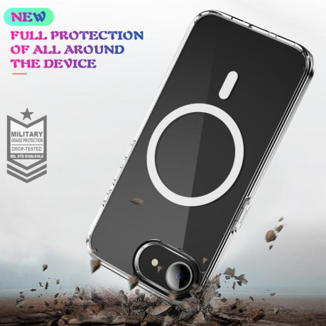 Чехол Clear Case MagSafe Simple Magnetiс для iPhone 16e - прозрачный