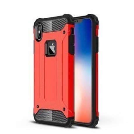 Протиударний чохол Armor Combination Back Cover Case на iPhone XS Max-червоний