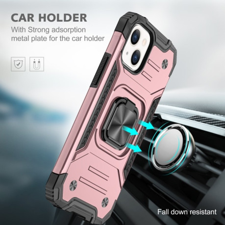 Противоударный чехол Magnetic Armor для iPhone 13 mini - розовое золото