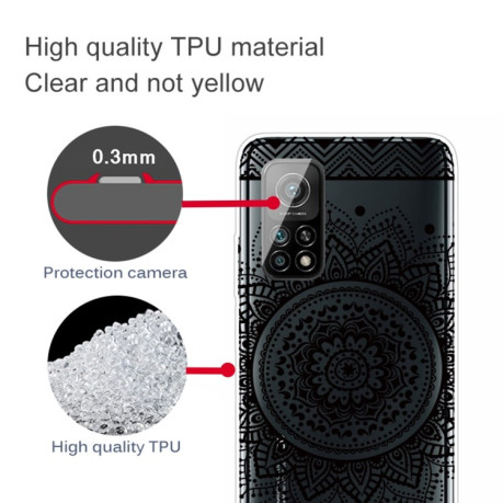 Противоударный чехол Colored Drawing Clear на Xiaomi Mi 10T / 10T Pro - Mandala