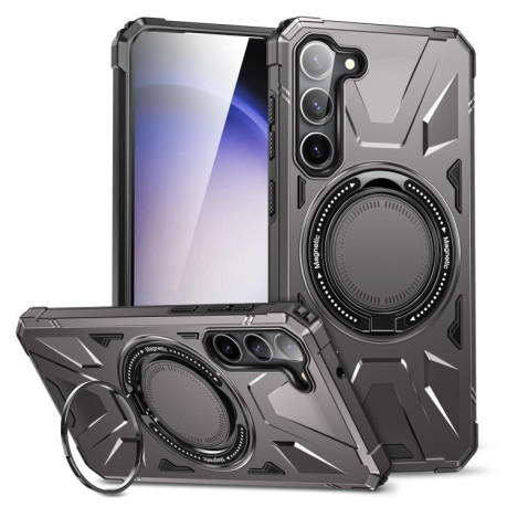 Протиударний чохол HTM MagSafe Magnetic Shockproof with Ring Holder  для Samsung Galaxy S25+ 5G - темно-сірий