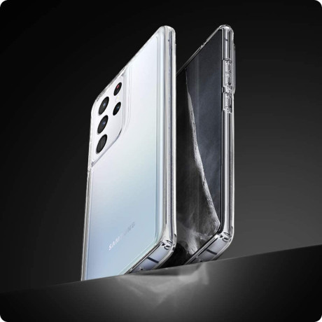 Оригинальный чехол Spigen Ultra Hybrid для Samsung Galaxy S21 Ultra Crystal Clear