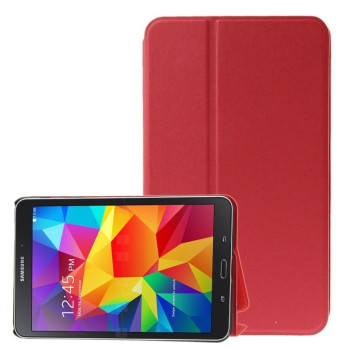 Кожаный Чехол Frosted Texture Red для Samsung Galaxy Tab 4 8.0