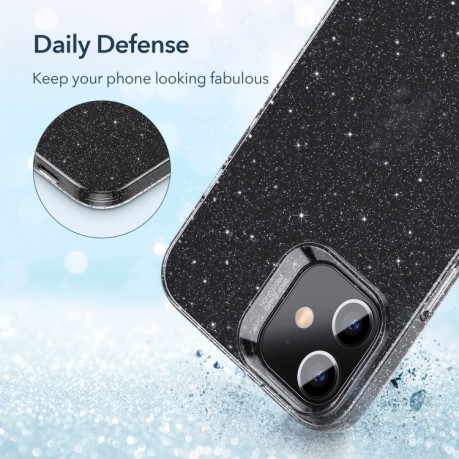 Противоударный силиконовый чехол ESR Shimmer Series для iPhone 12 Mini - прозрачный