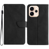 Чохол-книжка Stitching Embossed Leather для OPPO Reno15 Pro 5G Global — чорний