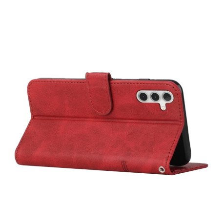 Чохол-книжка Stitching Calf Texture для Samsung Galaxy S25+ / S24+ 5G - червоний