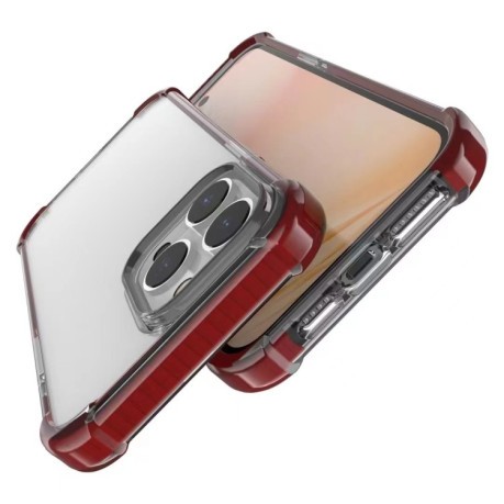Чехол Acrylic Four Corners на iPhone 14 Pro Max -прозрачно-красный