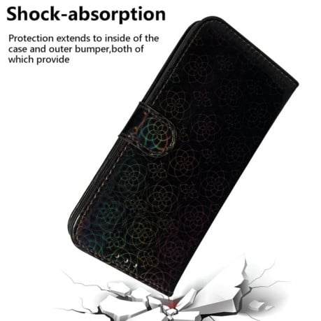 Чехол-книжка с цветной обложкой и магнитной застежкой Colorful Magnetic Buckle на OPPO A5x 5G / A3 4G / 5G / A3x 4G / 5G - черный