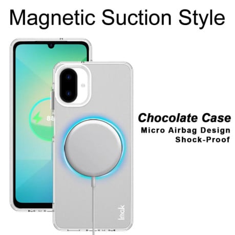 Чехол IMAK Chocolate Series с MagSafe на Samsung Galaxy A07 4G - белый