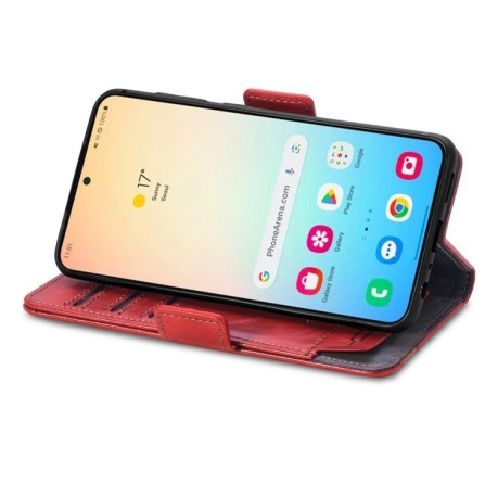 Чохол-книжка Dual-side Magnetic Buckle для Samsung Galaxy S25+ 5G - червоний