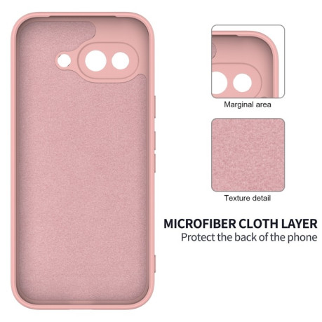 Силіконовий чохол Solid Color Liquid Silicone Google Pixel 9a - рожевий