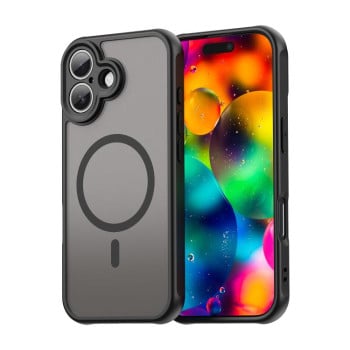 Чохол Fan Dun Series гібрид Frosted з Magsafe для iPhone 17 - чорний