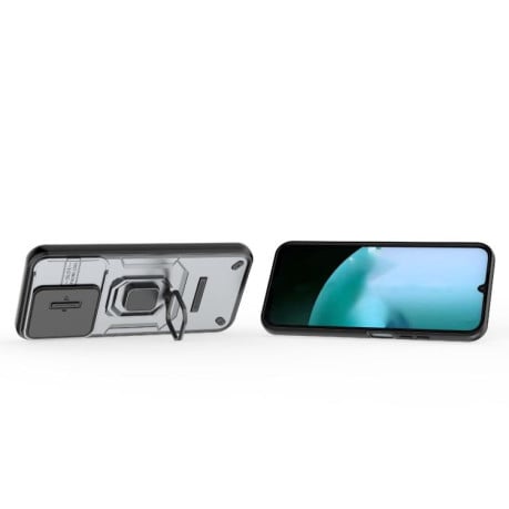 Противоударный чехол Sliding Camshield на Xiaomi Redmi 15C 5G / 4G EU 173mm - серый