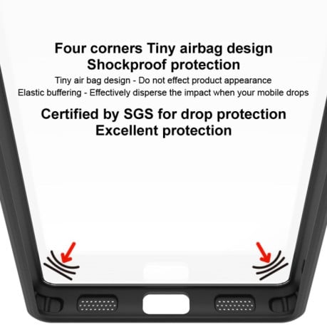 Ударозащитный чехол imak UX-9A Series Four-corner Airbag Shockproof на Xiaomi Poco X6 Pro 5G - черный