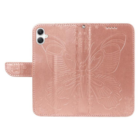 Чехол-книжка Swallowtail Butterfly Embossed Leather на Samsung Galaxy A07 5G - золото
