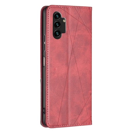 Чехол-книжка Rhombus Texture для Samsung Galaxy A13 4G - красный