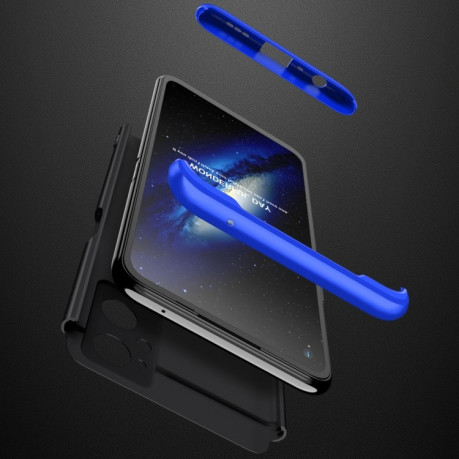 3D чохол GKK Three Stage Splicing Full Coverage на Realme 9i - чорно-синій