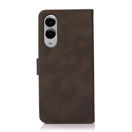 Чохол-книжка KHAZNEH Matte Texture для Samsung Galaxy S25 Edge 5G - коричневий
