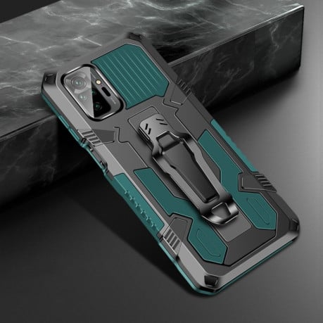 Противоударный чехол Armor Warrior для Redmi Note 10 Pro / Note 10 Pro Max - зеленый