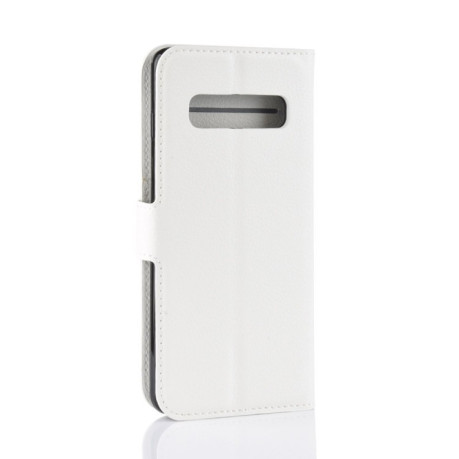 Чохол-книжка Litchi Texture на Samsung Galaxy S10 5G-білий