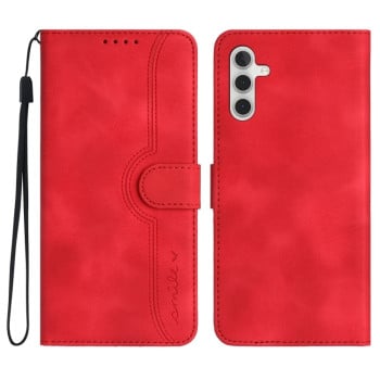Чехол-книжка в стиле Retro мягкое покрытие Skin Feel серия Amile на Samsung Galaxy M34 - красный