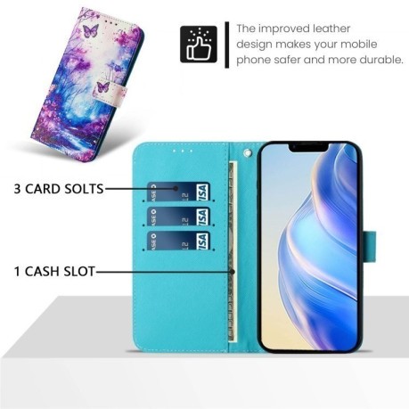 Чохол-книжка Colored Drawing Pattern для iPhone 16e - кольоровий