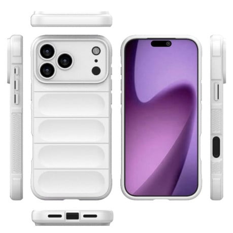 Силиконовый чехол Magic Flannel на iPhone 17 Pro Max - белый