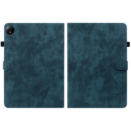 Чохол-книжка Embossed Tiger Pattern Leather для Xiaomi Redmi Pad SE 8.7 - синій