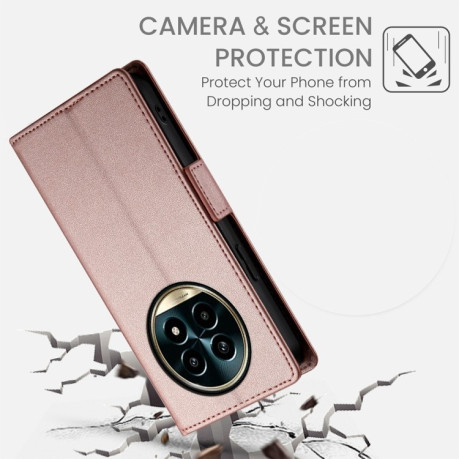 Чехол-книжка Side Buckle Magnetic Frosted Leather для Realme 13 Pro / 13 Pro+ Global - золото
