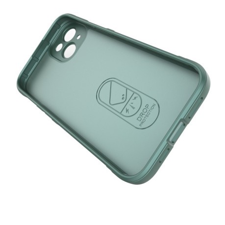 Силіконовий чохол Magic Flannel для iPhone 15 Plus - синій