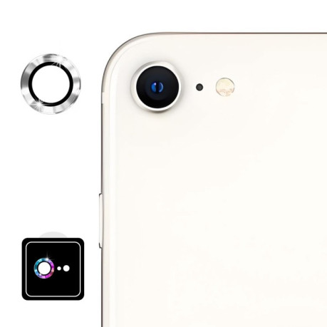 Захисне скло на камеру ENKAY 9H Aluminium для iPhone 16e - сріблясте