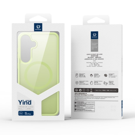 Чохол DUX DUCIS Yind Series MagSafe TPU Hybrid PC  для Samsung Galaxy S25+ 5G - зелений