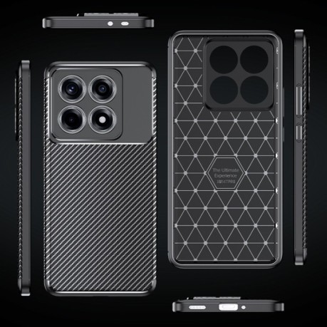Ударозащитный чехол HMC Carbon Fiber Texture на Xiaomi 14T - черный