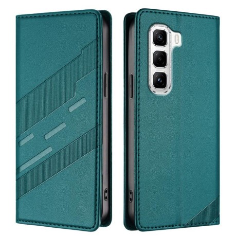 Чехол-книжка Embossed Multi-functional Wallet Retro Leather на Infinix Hot 50 Pro 4G - зеленый