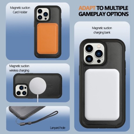 Противоударный чехол Defender Series XT MagSafe Magnetic Shockproof  на iPhone 15 Pro - черный