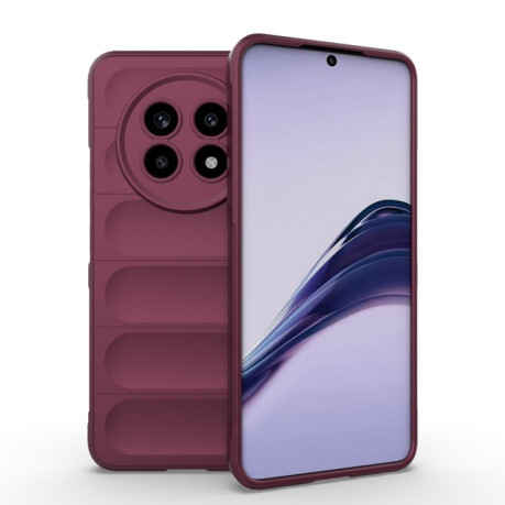 Силиконовый чехол Magic Flannel для Realme 13 Pro 5G - винно-красный