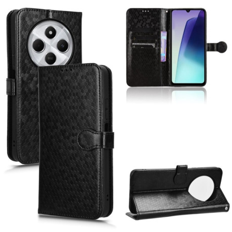 Чехол-книжка Honeycomb Dot для Xiaomi Redmi 14C 4G/Poco C75/Redmi A4 5G - черный