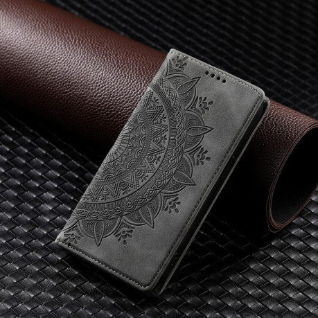 Чохол-книжка Totem Embossed Magnetic Leather для Samsung Galaxy A16 5G - сірий