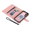 Чехол-книжка ViLi GHB Series MagSafe Magnetic Zipper Leather для Samsung S23 FE - розовый